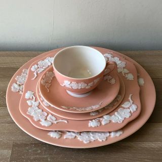 Lovely Lenox Apple Blossom Coral 5 Piece Place Setting
