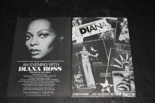 An Evening With Diana Ross Concert Handbill Pittsburgh Pa Vg,