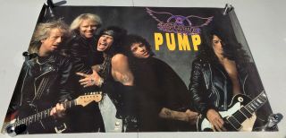 Vintage 1989 Aerosmith poster “Pump” concert tour promo Ozzy Van Halen Ratt 2