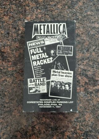 Vintage Metallica Vhs - Rare Fan Can 4,  Live Show 11 - 11 - 1997