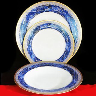 Azure Royale By Christian Dior Dinnerware 3 Piece Place Setting Made Japan