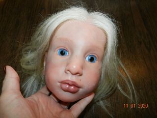Alonka By Natali Blick Reborn Child Size Doll Head Blonde With Blue Eyes