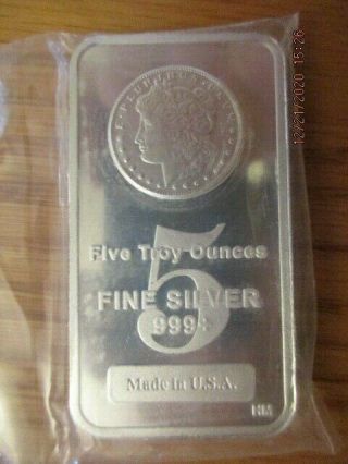 5 Troy Oz Silver Bar Modern Coin.  999 Fine Silver 5.  5 Oz Or 155.  5 Grams Silver