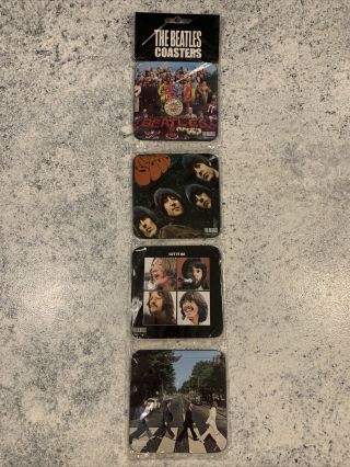 The Beatles - Drink Coasters,  Set Of 4,  In