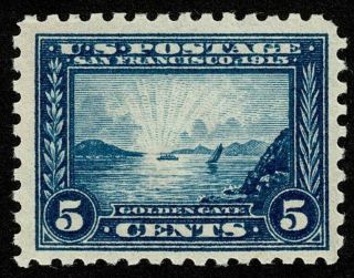 Scott 403 5c Panama - Pacific Exposition 1914 Nh Og Never Hinged Well Center