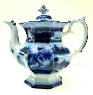 Wedgwood Flow Blue Coffee Pot / Server - Chapoo Pattern - 1840 