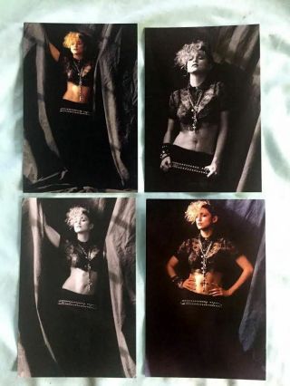 Madonna Set Of 4 Postcards 4x6 1984 Postcard Borderline Lucky Star Burning Up