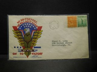 U.  S.  A Wwii,  Patriotic Cover,  Staehle Cachet,  1942