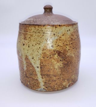 Warren Mackenzie Studio Pottery Lidded Jar 6 " Signed Marked