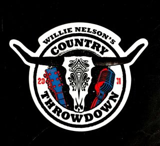 Willie Nelson Tour Sticker.  Willie Nelson’s Country Throwdown 2011 Sticker.