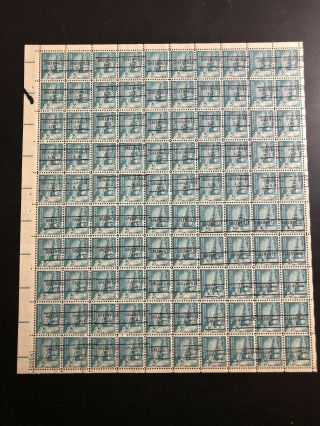 Precancel Scott 1031a,  1 - 1/4c Stamp Palace Of Governors Sheet Of 100 Nh