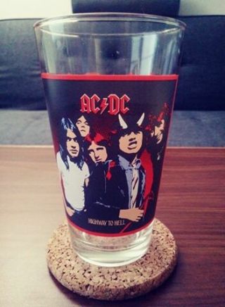 Ac/dc Highway To Hell Pint Glass 16 Ounce