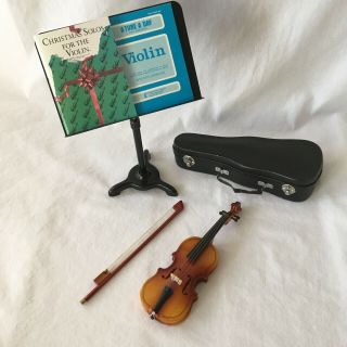 American Girl 1996 Wood Violin Set W/ Stand Books Case 1st Version Retired