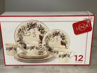 Lenox Winter Greetings 12 - Piece Fine China Set - Service For 4