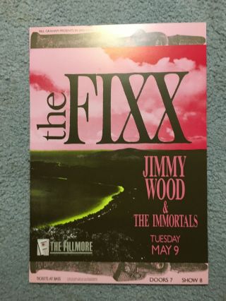 The Fixx Fillmore Concert Poster 1989 F96 San Francisco