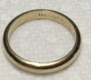 14k Scrap Or Wear Gold Mens Size 11 Band = 5.  65 Grams = 14k Marked