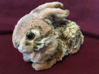 Steiff Mummel Bunny Rabbit,  Plush,  Brown,  With Ear Button, .