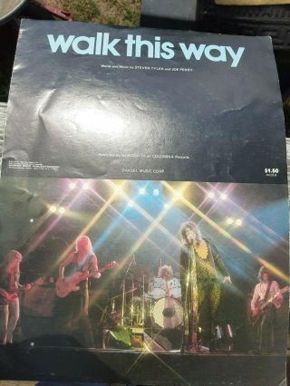 Aerosmith Walk This Way Sheet Music 1975