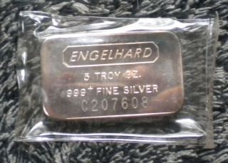Engelhard 5 Troy Oz.  999 Fine Silver Serial C207608