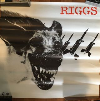 Rare Vintage 1987 Promo Poster Warner Brothers Recording Artist Riggs 22x22