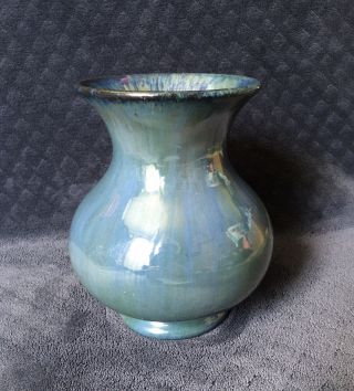 Vintage Fulper Blue Green Flambe Glaze Art Pottery Vase 7” C1917 - 1923 F149