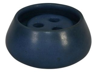Marblehead Pottery Matte Blue Bowl And Frog Shape 100
