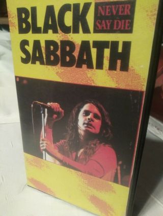 Black Sabbath/vhs Tape/never Say Die/recorded Live 1978/castle Recordings