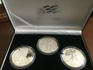 2006 Silver American Eagle 3 - Coin 20th Anniversary Box Set With