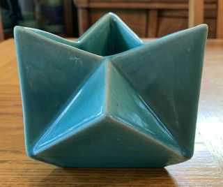 Muncie Pottery 1928 Rombic Turquoise Star Vase