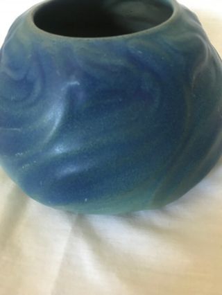Van Briggle Pottery Arts and Crafts Bowl / Centerpiece / Vase / Planter - Blue 2