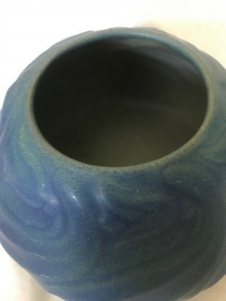 Van Briggle Pottery Arts and Crafts Bowl / Centerpiece / Vase / Planter - Blue 3