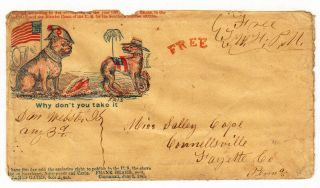 Us Civil War Patriotic Cover Mail " Why Don 