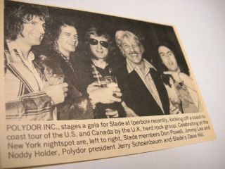 Slade Drinking/partying Vintage Music Biz Promo Pic/text
