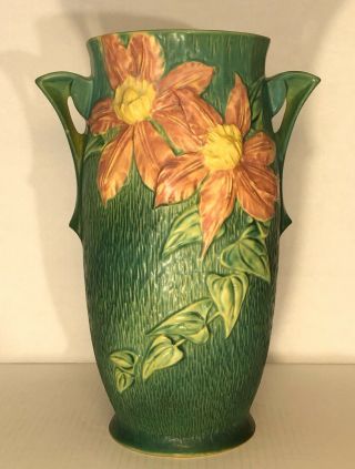Roseville Impressive Green Clematis Vase 112 - 12 "