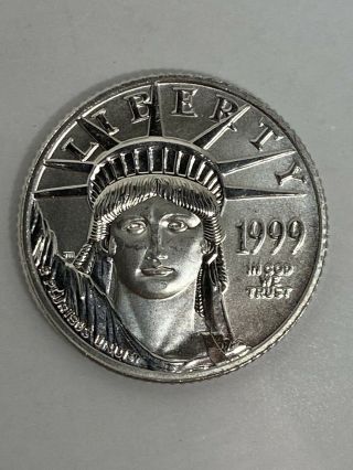 1999 1/10 Oz U.  S.  Platinum Eagle.  9995 Fine 10$ (bu)