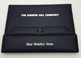 Bunker Hill Silver Medallion 5 Piece Set,  1 Troy Oz.  999 Silver W/ Display Case