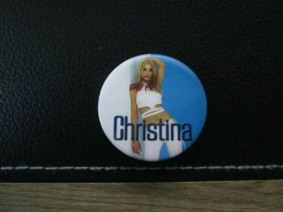 Official 2001 Christina Aguilera 1 3/4 " Pin Back Button Three Wishes Productions