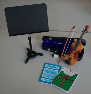 American Girl Just Like You Truly Me Violin Set - With Stand And 2 Music Books