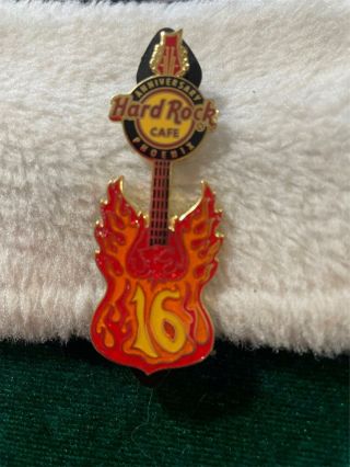 Hard Rock Cafe Pin Flaming Phoenix Rising From The Ashes Guitar 16th Anniversary