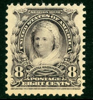 Usa 1902 Martha Washington 8¢ Scott 306 Extremely Fine Non Hinged W703