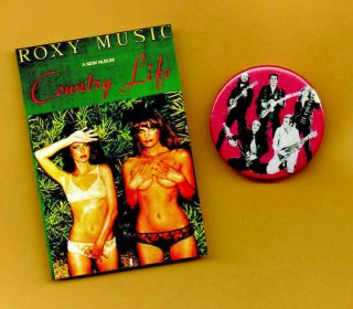 Roxy Music Badge & Fridge Magnet.  Bryan Ferry,  Glam,  70 
