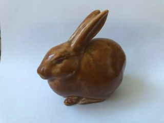 Rookwood Pottery Cinnamon Brown Rabbit Paperweight Arts & Crafts 1930