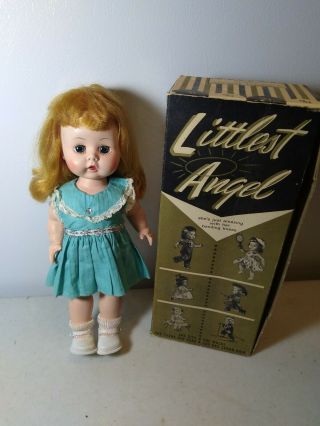 Vintage R&b Littlest Angel Doll With Box Bent Knee Walker