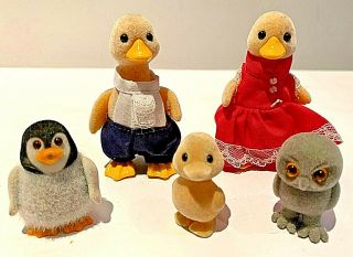 Sylvanian Families Vintage Duck Penguin Owl Figures Epoch Calico Critters Bundle