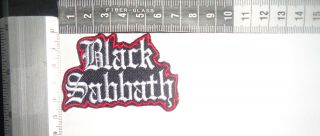 Black Sabbath White/red Logo Embroidered Patch (iron On/sew On)