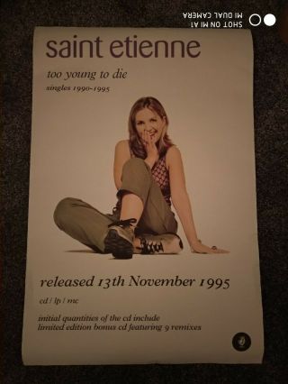 St Etienne Sarah Cracknell Too Young To Die Singles Lp Album Poster Pop 80s 90s