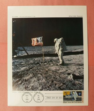 Dr Who 1969 Fdc C76 Moon Landing Apollo 11 Official Nasa Photo Space L129832