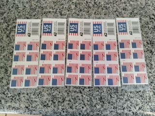 Five Booklets X 20 = 100 2018 Us Flag Usps Forever Postage Stamps