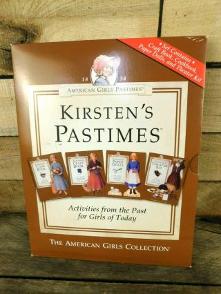 Retired American Girl Kirsten Pastimes Set Theater Paper Dolls Cookbook Crafts
