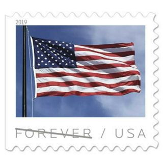 Flag 2019 5 Books Of 20 =100 Usps First Class Forever Postage Stamps Patriotic